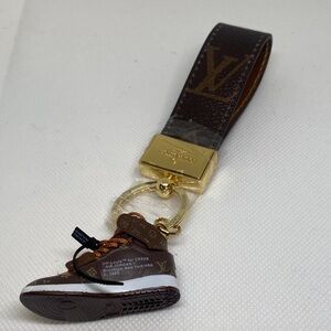 ✅ PRICE IS FIRM ✅ Fashion Brown and Gold Sneaker Keychain